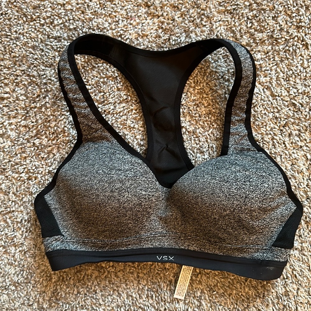 VSX Sport sports bra, with underwire, Heather Ed black, 32B
